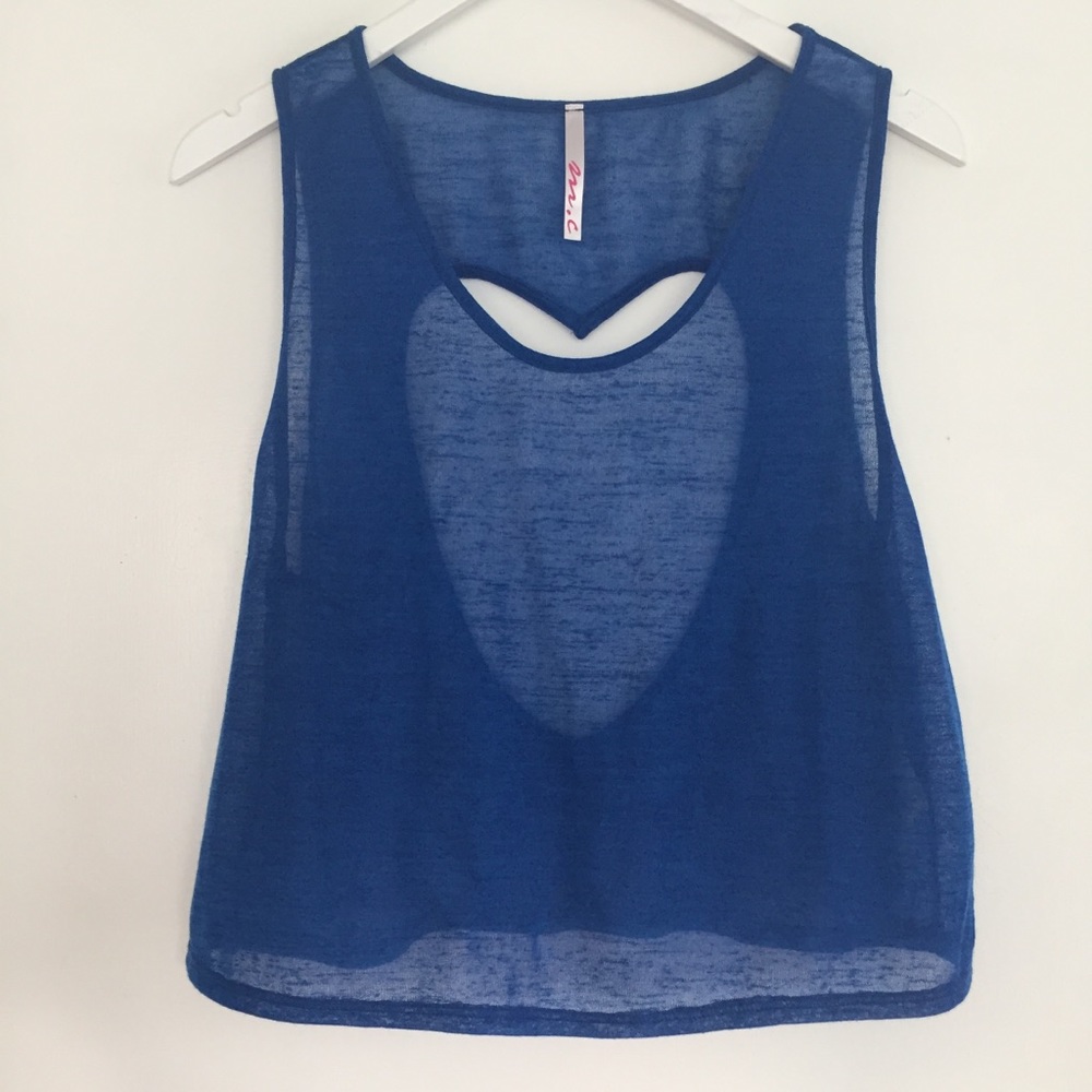 Crop Top with 💙 Shape Cutout in Back